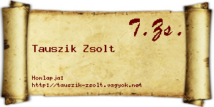Tauszik Zsolt névjegykártya